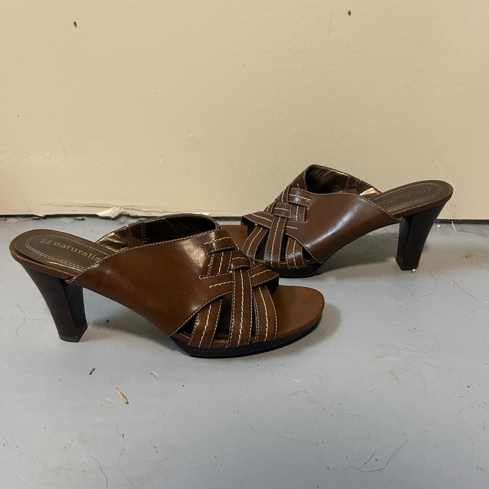 Naturalizer Dark Brown Strappy Heels